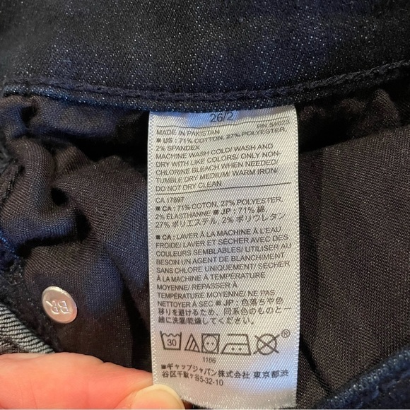 Banana Republic Factory Stretchy Skinny Fit Dark Wash Jeans 26 - Picture 6 of 9